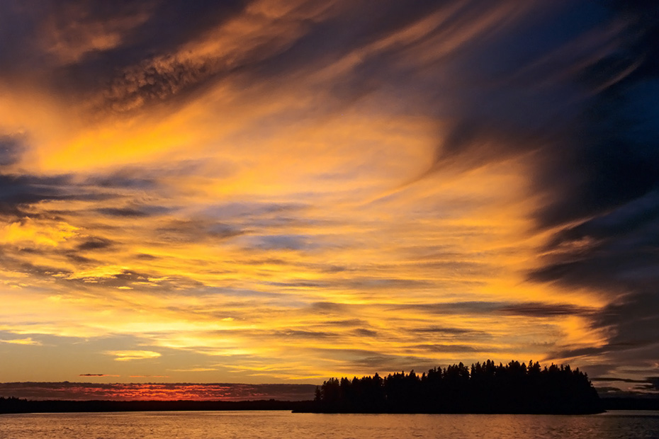 Sonnenuntergang am Astotinsee, Elk Island Nationalpark - Kanada, Sunset at Astotin lake