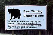 Das Schild wurde von uns staendig uebersehen !, Jasper Nationalpark - Kanada, We did not see this sign !
