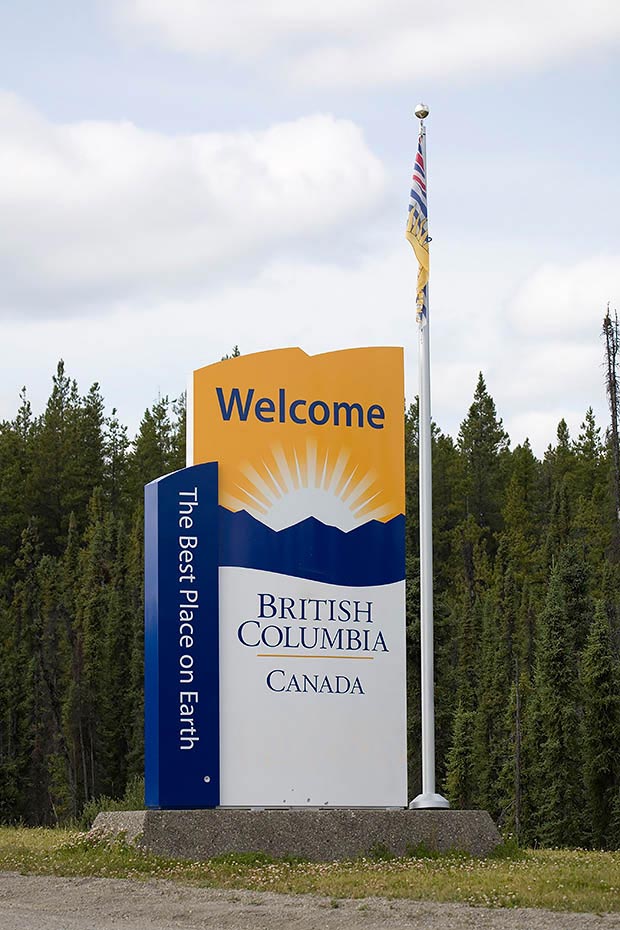 Willkommen in British Columbia, Cassiar Highway - Kanada, Welcome in British Columbia