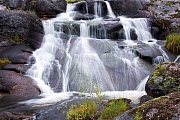 Wasserfall am Muddus-Nationalpark, Harsprangsfallet  -  Norrbottens Laen, Waterfall near Muddus National Park