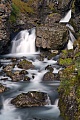 Wasserfall im Nationalpark Stora Sjoefallets, Lappland  -  Norrbottens Laen, Waterfall in Stora Sjoefallets-Nationalpark