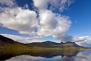 Wolken ueber einem See in Lappland, Nationalpark Stora Sjoefallets  -  Norrbottens Laen, Clouds over a swedish lake in Lapland