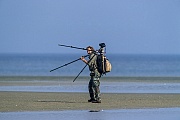 Auf der Jagd nach dem Wattwurm, Wattenmeer bei St. Peter Ording, Blow Lug hunt